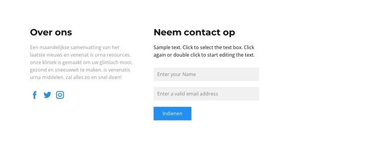 Neem op verschillende manieren contact met ons op HTML5-sjabloon