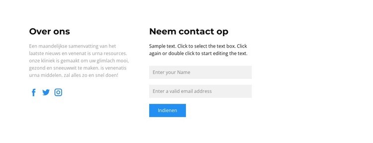 Neem op verschillende manieren contact met ons op Sjabloon