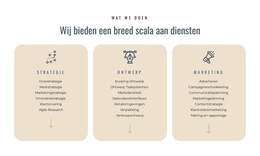 Website-Indeling Voor Wij Bieden Verschillende Diensten Aan