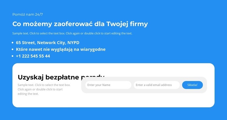 Uzyskaj bezpłatne ważne porady Makieta strony internetowej