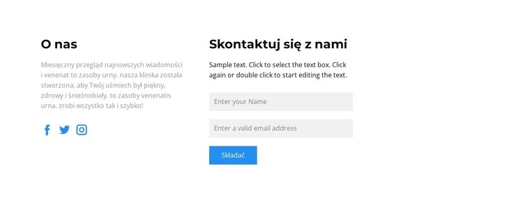 Skontaktuj się z nami na różne sposoby Makieta strony internetowej