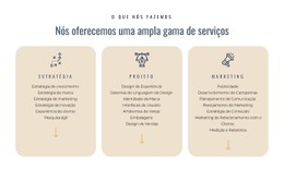 Coluna Do Modelo De Grade CSS Para Oferecemos Diversos Serviços