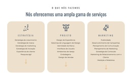 Layout Do Site Para Oferecemos Diversos Serviços