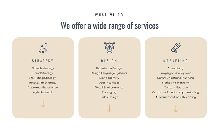 We offer different services Template