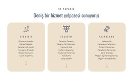 Farklı Hizmetler Sunuyoruz Için CSS ızgara Şablonu Sütunu