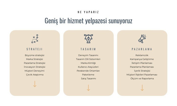 Farklı hizmetler sunuyoruz HTML5 Şablonu