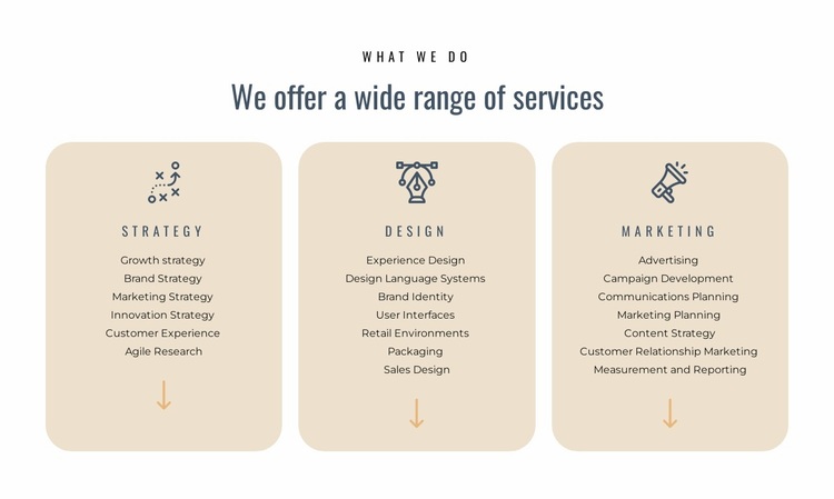We offer different services Website Design