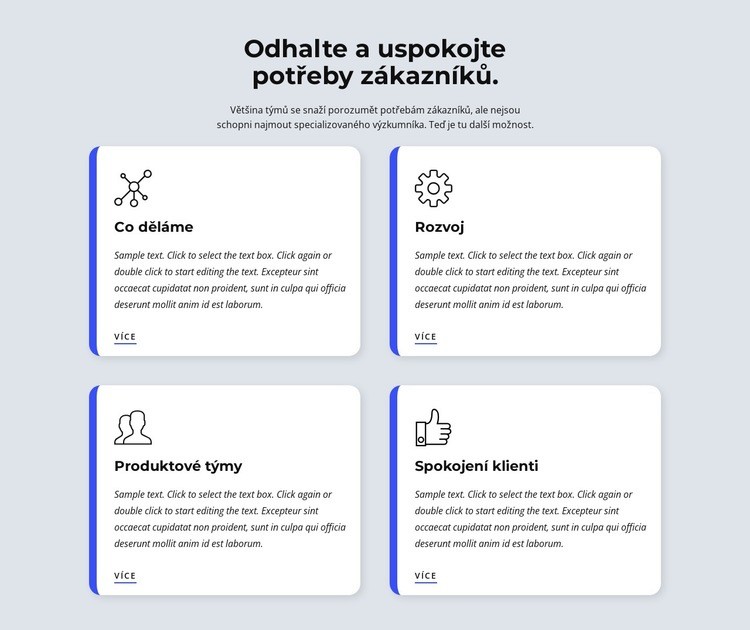 Vyjít vstříc potřebám zákazníků Šablona HTML