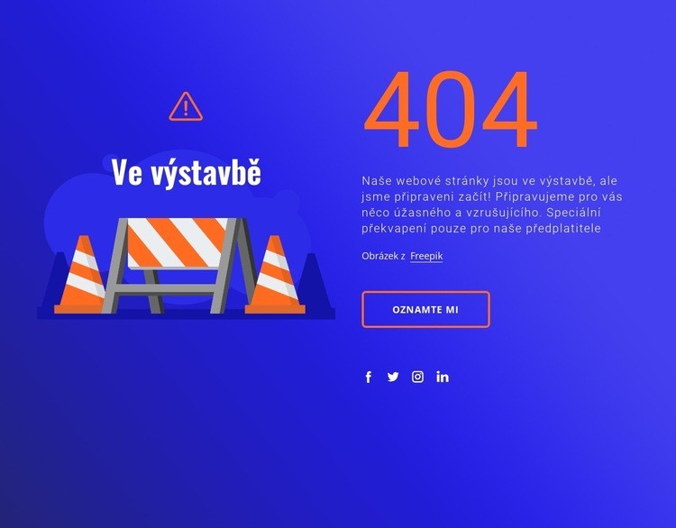 zpráva 404 Téma WordPress