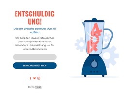 Wartungsseite Einzelseiten-Website
