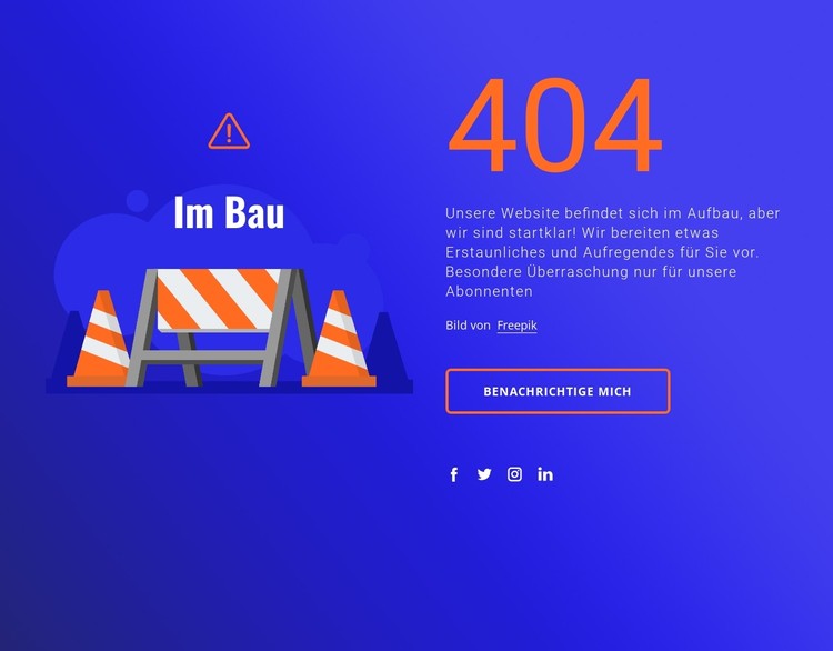 404-Nachricht CSS-Vorlage