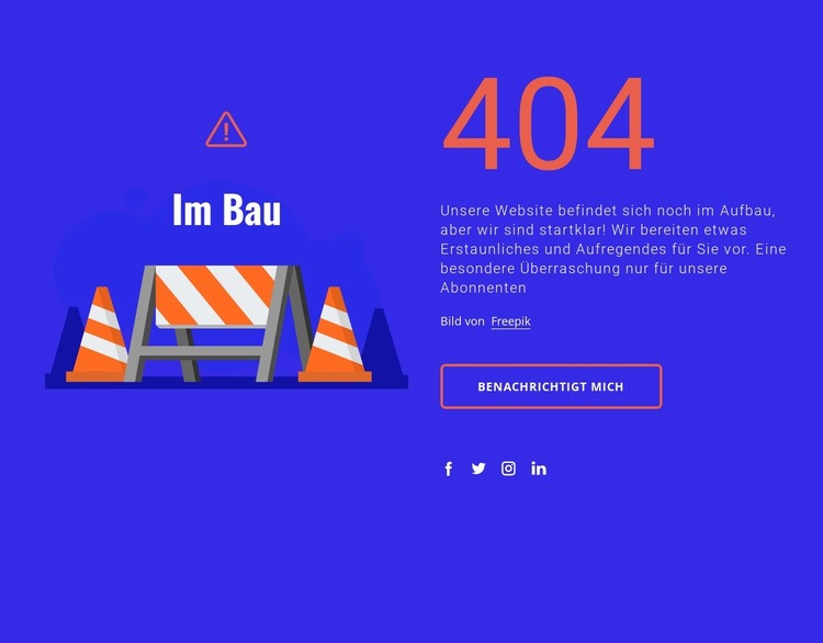 404-Nachricht Joomla Vorlage