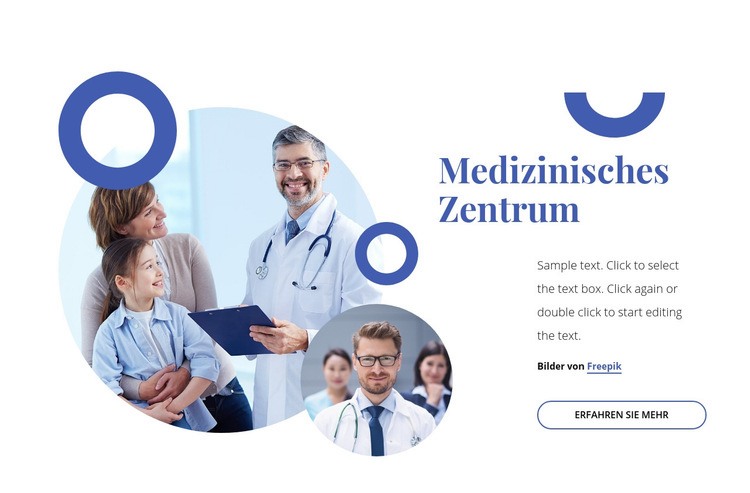 Medizinisches Familienzentrum Website-Modell