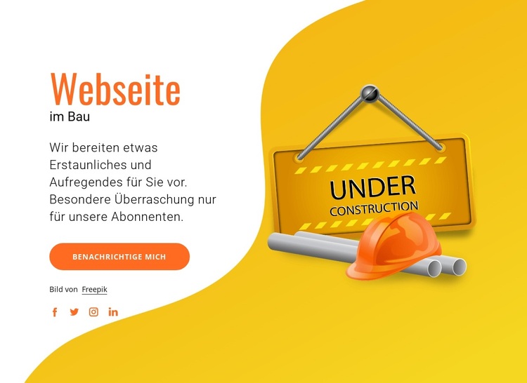 Unsere Website im Aufbau WordPress-Theme