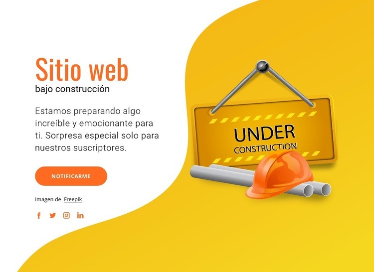 Nuestro sitio web en construcción Creador de sitios web HTML