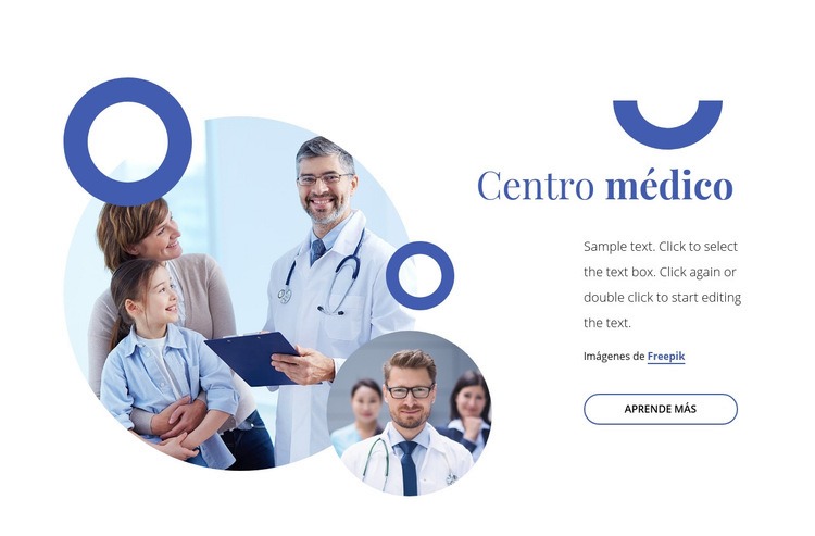Centro médico familiar Maqueta de sitio web