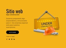 Nuestro Sitio Web En Construcción: Página De Destino Profesional Personalizable