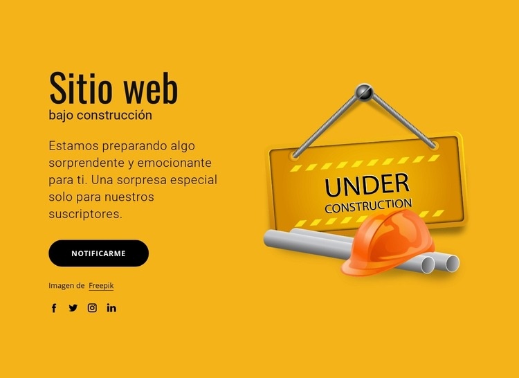 Nuestro sitio web en construcción Página de destino