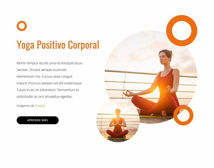 Yoga positivo corporal Plantilla Joomla