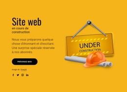 Notre Site Web En Construction Modèle Open Source