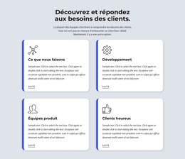 Répondre Aux Besoins Des Clients - Modèle De Page HTML