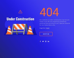 404 Message Html5 Responsive Template