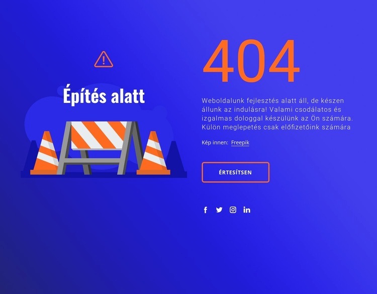 404 üzenet CSS sablon