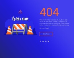 404 Üzenet - Egyszerű Webhelysablon