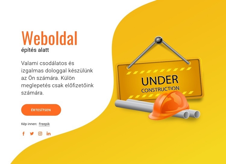 Weboldalunk fejlesztés alatt WordPress Téma