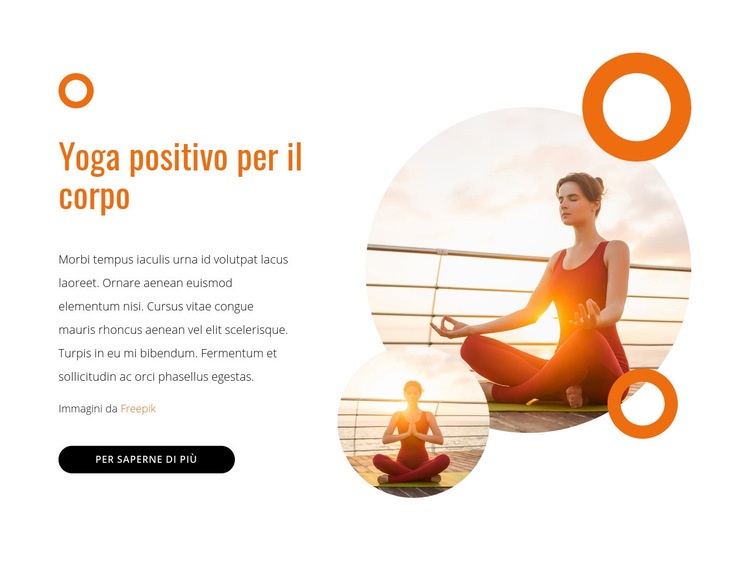 Yoga positivo per il corpo Pagina di destinazione