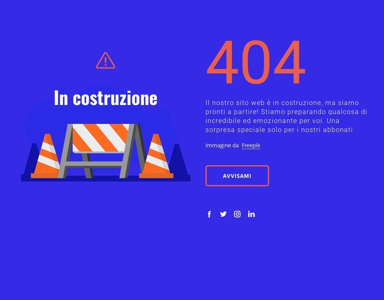 messaggio 404 Tema WordPress