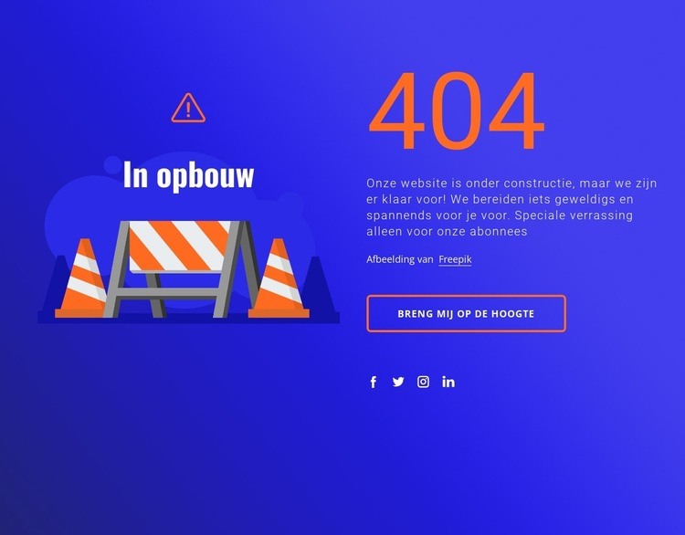 404 bericht Bestemmingspagina