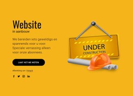 Onze Website In Aanbouw Open Source-Sjabloon