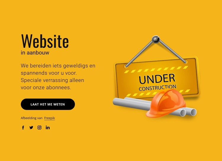 Onze website in aanbouw CSS-sjabloon