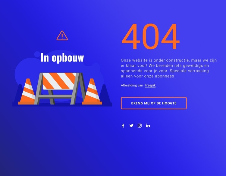 404 bericht CSS-sjabloon