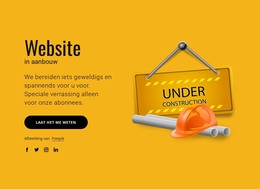 Onze Website In Aanbouw - Sitesjabloon