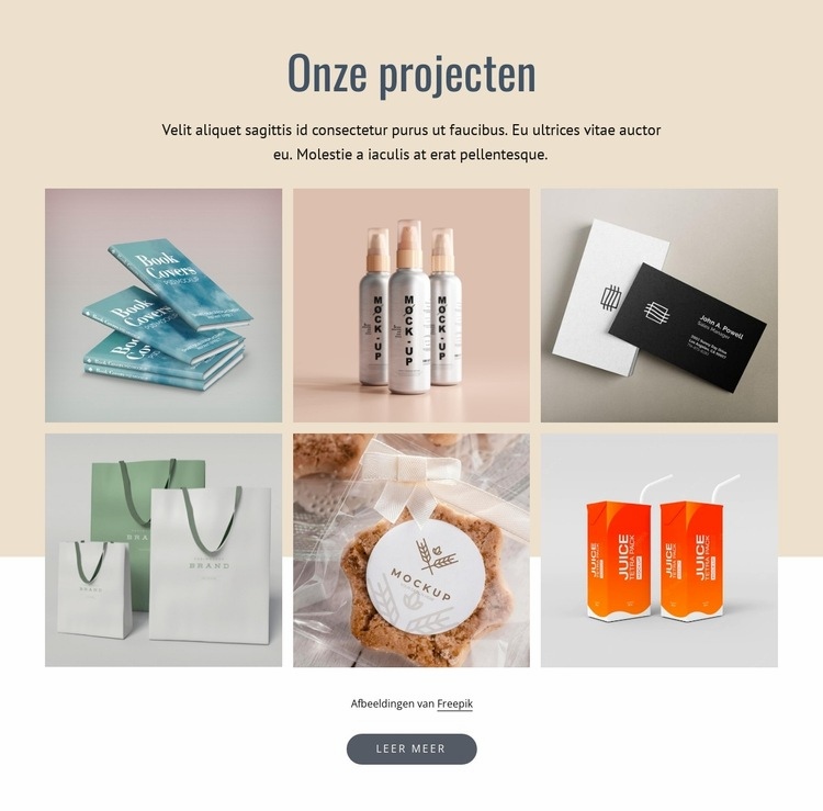 Succesvol ontwerp Html Website Builder