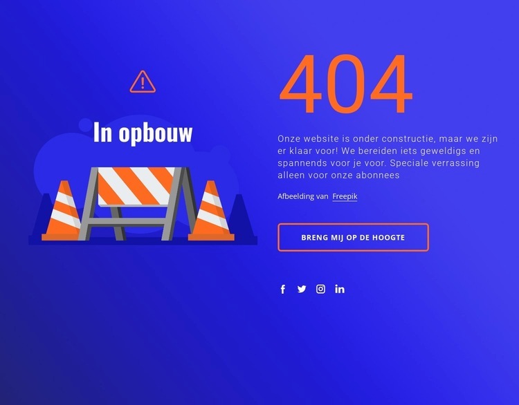 404 bericht HTML5-sjabloon