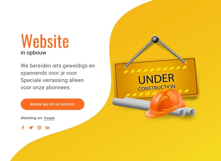 Onze website in aanbouw WordPress-thema