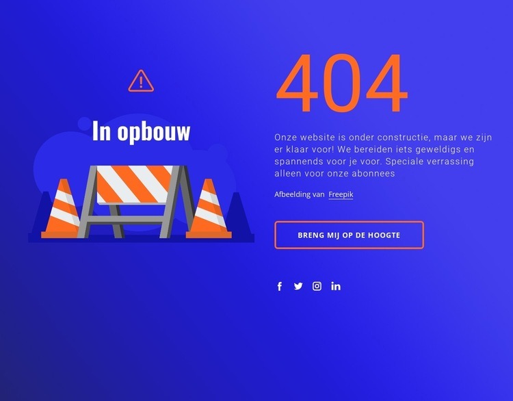 404 bericht Website ontwerp