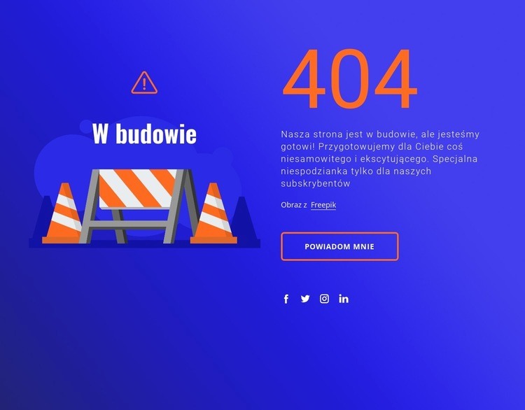 404 wiadomość Szablony do tworzenia witryn internetowych