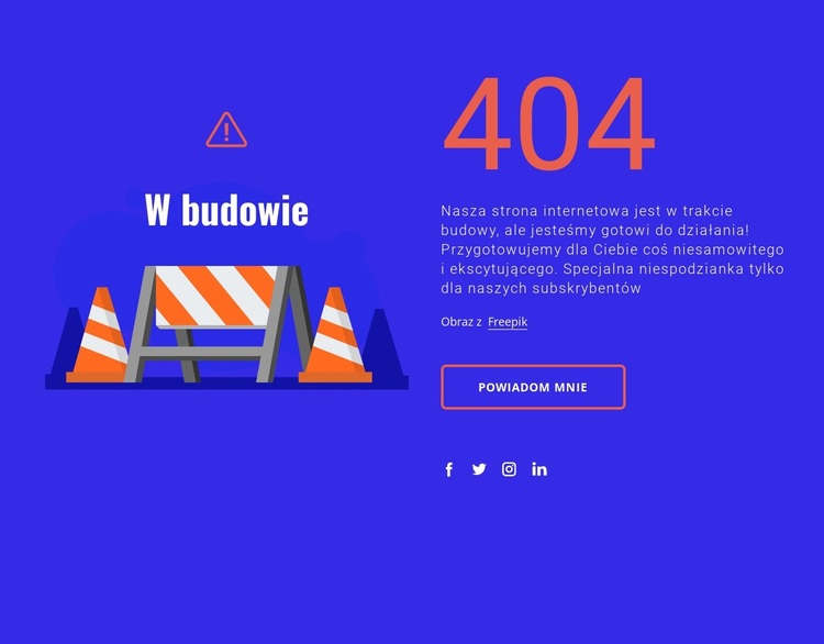 404 wiadomość Motyw WordPress