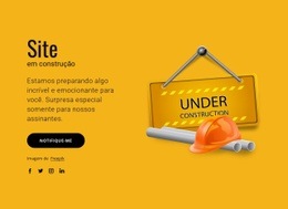 Nosso Site Em Construção - Modelos De Sites Responsivos