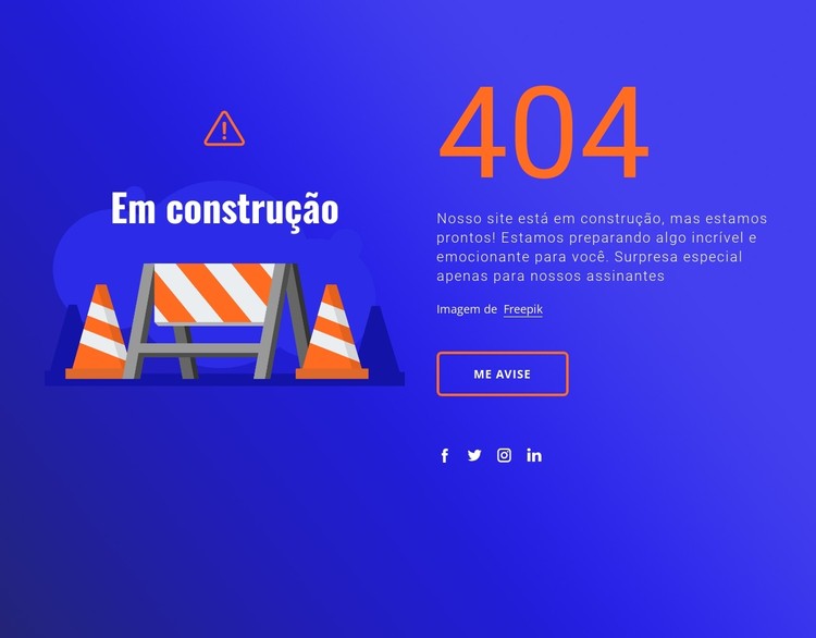 mensagem 404 Template CSS
