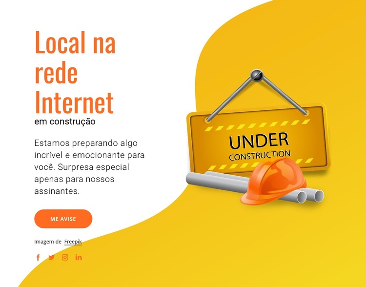 Nosso site em construção Tema WordPress