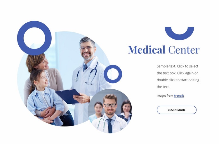 Medicinsk familjecenter Html webbplatsbyggare