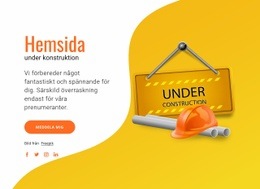 Vår Hemsida Under Uppbyggnad - Webbplatsmall