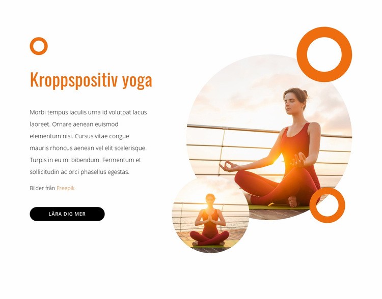 Kroppspositiv yoga HTML-mall