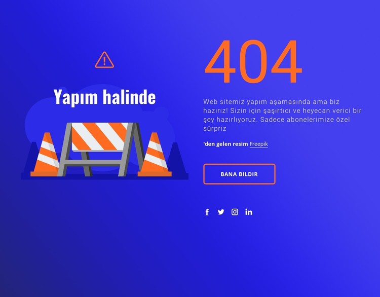 404 mesajı CSS Şablonu