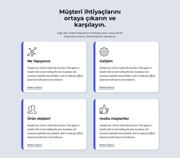 Müşteri ihtiyaçlarını karşılayın Web Sitesi Oluşturucu Şablonları